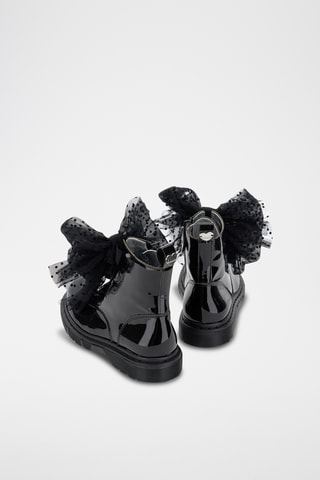 Botins envernizados em couro de vitelo - Preto