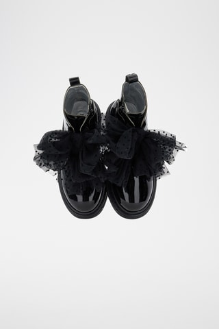Botins envernizados em couro de vitelo - Preto