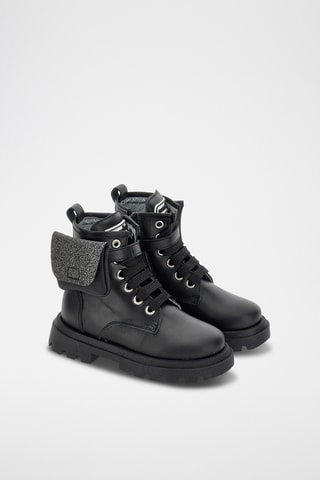 Botins em couro de vitelo - Preto