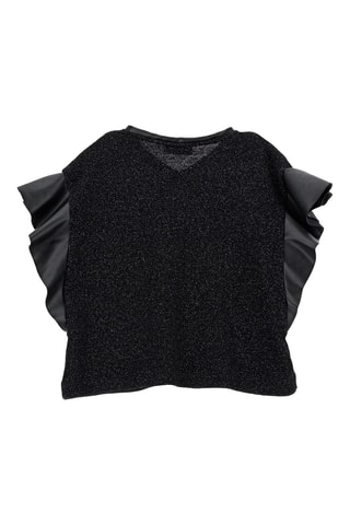 T-shirt em lã e caxemira - Preto