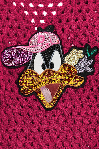 Casaco de malha Daffy Duck Looney Tunes - Rosa