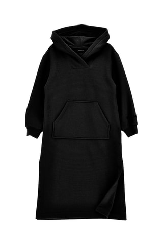 Vestido com capuz - Preto
