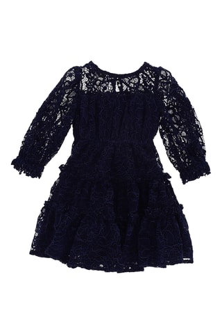 Vestido em renda - Azul-marinho