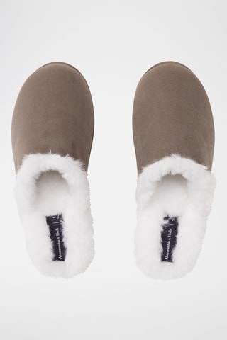 Pantufas forradas - Castanho
