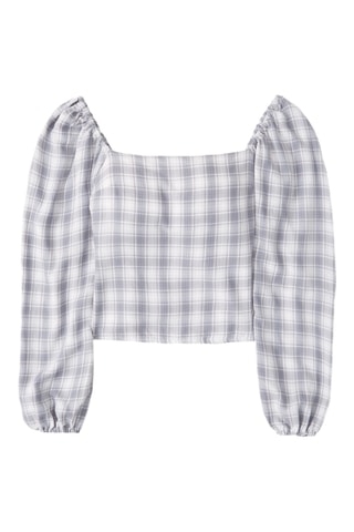 Crop-top - Cinzento-claro