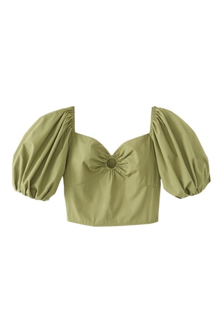 Crop-top - Verde-azeitona