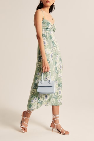 Vestido médio - Verde-água