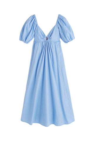 Vestido médio - Azul-celeste