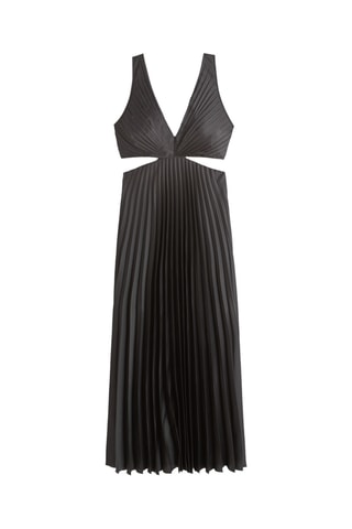 Vestido plissado - Preto