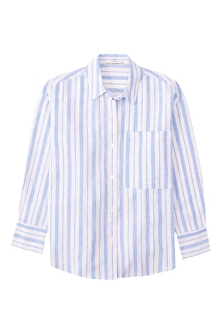 Blusa - Azul-celeste e cru
