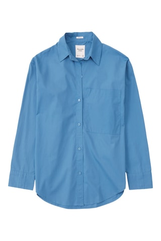Camisa em linho - Azul-cobalto