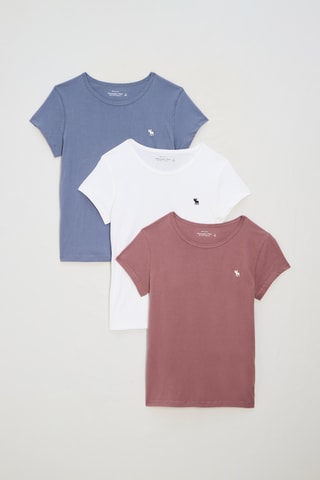 3 t-shirts - Branco e cinzento-claro