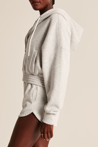 Sweat curta - Cinzento-claro mesclado