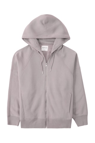 Sweat polar com capuz - Cinzento-claro