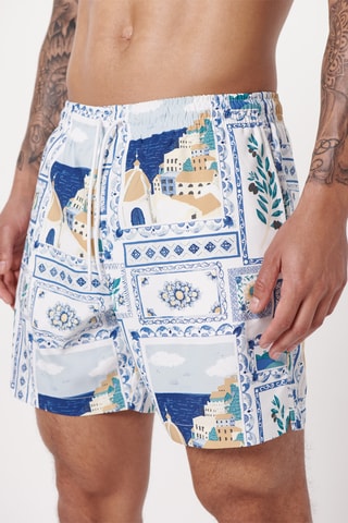 Calções de banho - Azul-cobalto e cinzento