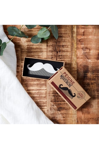 Peigne moustache en acier inoxydable - 9,8 x 4 x 1,5 cm