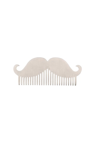 Peigne moustache en acier inoxydable - 9,8 x 4 x 1,5 cm