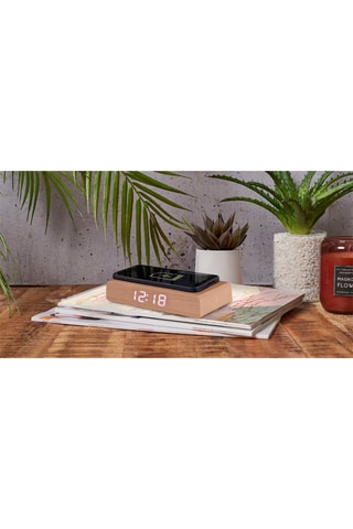 Réveil chargeur LED numérique - 16 x 7,5 x 2,9 cm