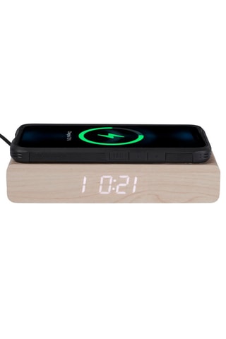 Réveil chargeur LED numérique - 16 x 7,5 x 2,9 cm