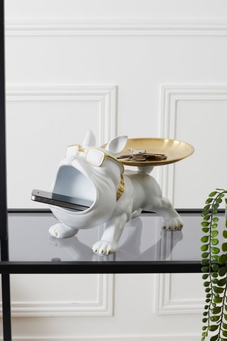 Vide-poches bouledogue molosse - Blanc