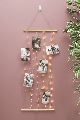 Pêle-mêle pinces lumineux - Beige