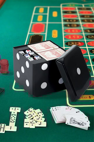 Cube de jeux 6-en-1 - Noir