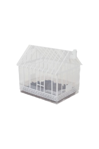 Mini serre Life is green - Blanc - 30 x 18 x 22 cm