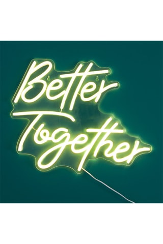 Lampe effet néon Better Together - Jaune