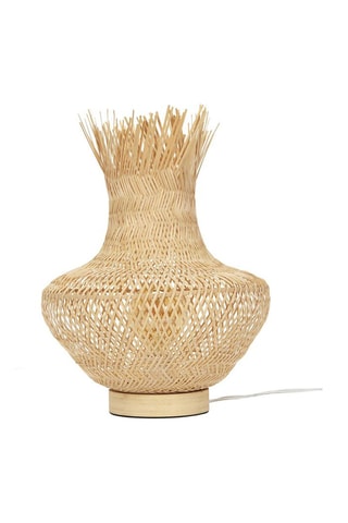 Lampe vase en rotin - Naturel