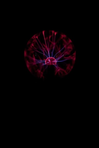 Boule de Plasma - 12,4 x 21,7 x 12,4 cm - Noir