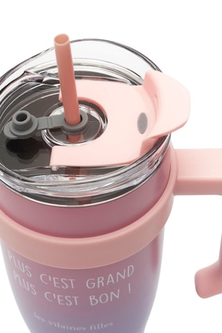 Mug isotherme en acier inoxydable et silicone - 1,2 l