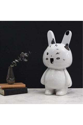 Sculpture en céramique - 25 x 48 x 19 cm - Blanc