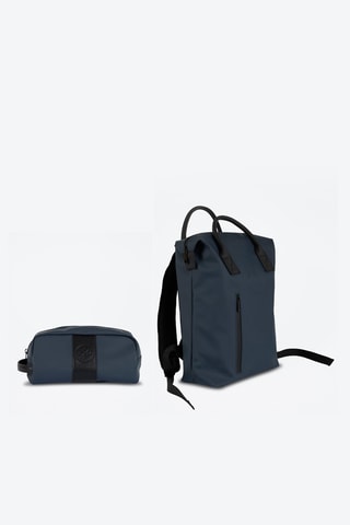 Sac à dos et trousse de toilette - Bleu marine