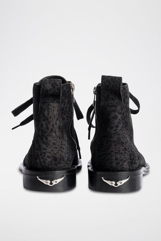 Bottines en cuir - Noir