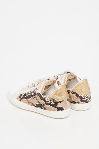 Baskets en cuir - Blanc et beige