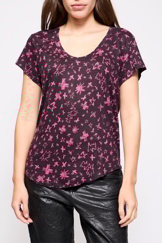 T-shirt - Noir et fuchsia