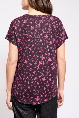 T-shirt - Noir et fuchsia