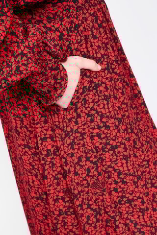 Jupe asymétrique taille haute - Rouge