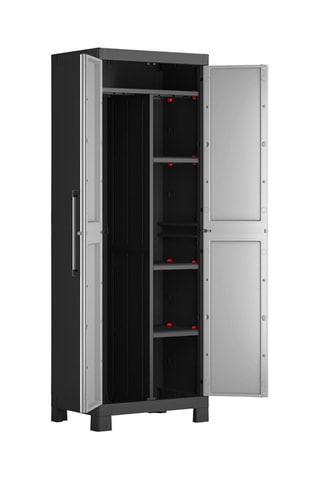 Armoire range balai 2 portes Detroit - 65 x 182 x 45 cm
