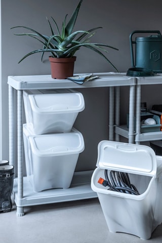 Multifunctionele Opbergdoos All In Box - 40 l - Wit