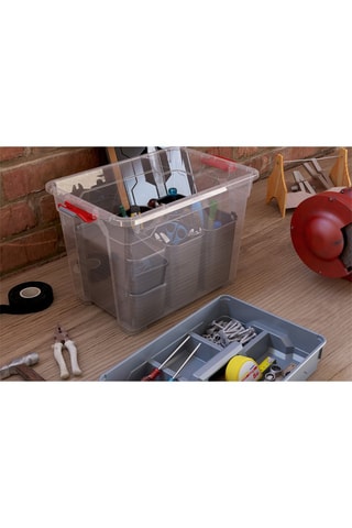 Boîte de rangement Moover Box - 80 l - Transparent et noir