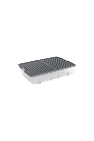 Boîte de rangement à roulettes - 55 l - Anthracite et transparent