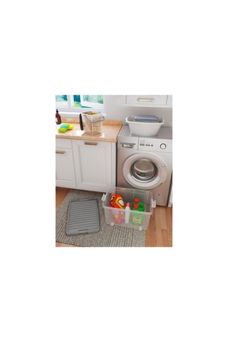 Boîte de rangement à roulettes W Box - 50 l - Anthracite et transparent