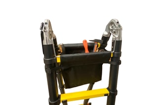 Echelle-escabeau télescopique Grafitek, housse et sac porte-outils - 5 m et 2,50 m