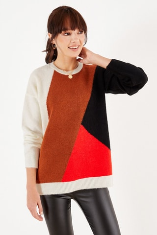 Trui Ecru en Camel