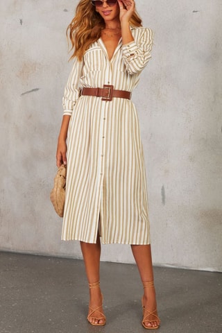 Blouse-jurk - Beige