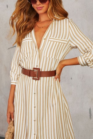 Blouse-jurk - Beige