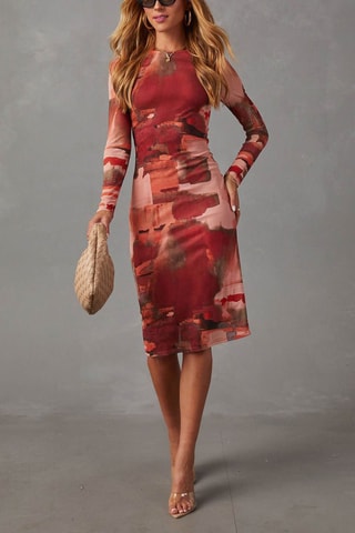 Midi-jurk Rood