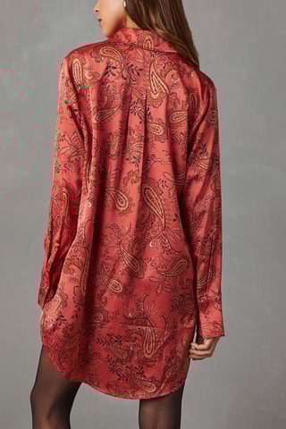 Korte Blouse-jurk Lichtrood