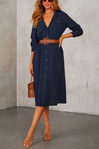 Blouse-jurk - Marineblauw